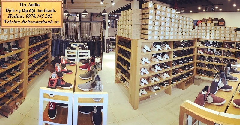 lắp đặt âm thanh shop thời trang