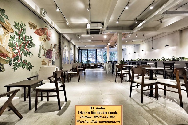 Hệ thống âm thanh trong nhà của quán cafe KAI