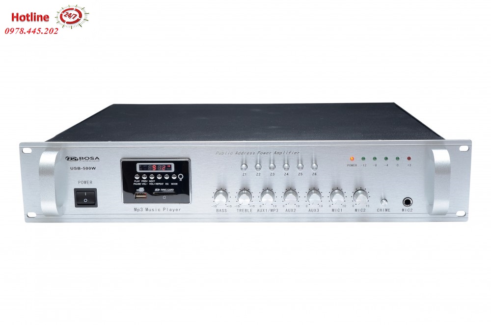 Amply phân tần Bosa USB 500W