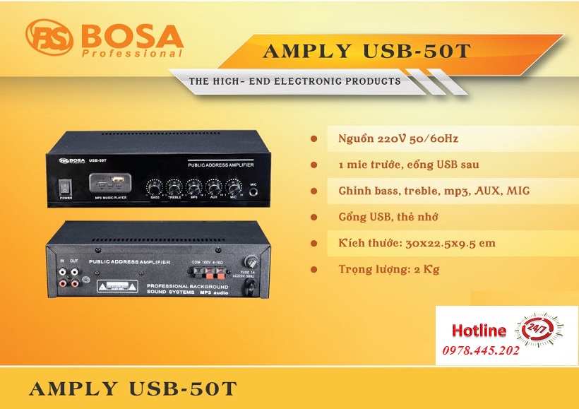 amply bosa USB50T 01